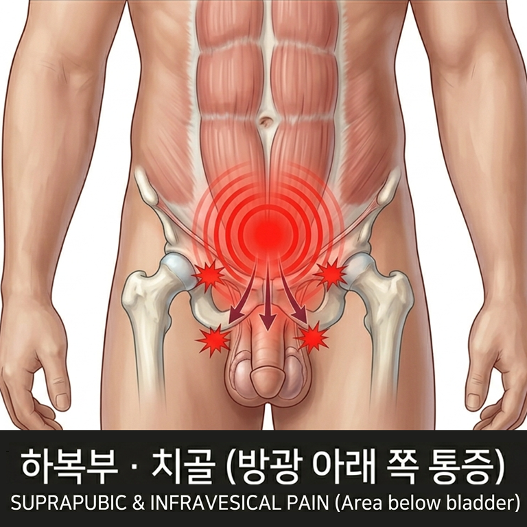 하복부 방광 통증