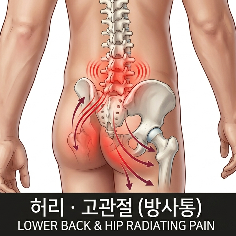허리 고관절 방사통